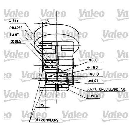 Commutateur de colonne de direction VALEO
