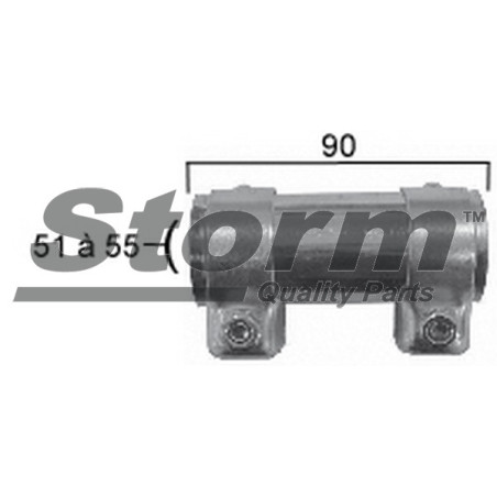 Raccord de tuyau (système d'échappement) STORM