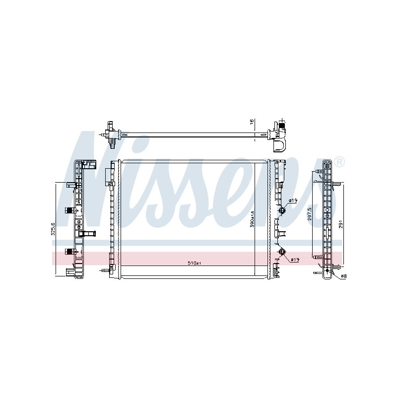 Radiateur basse température, intercooler NISSENS