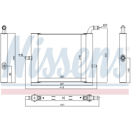 Radiateur basse température, intercooler NISSENS