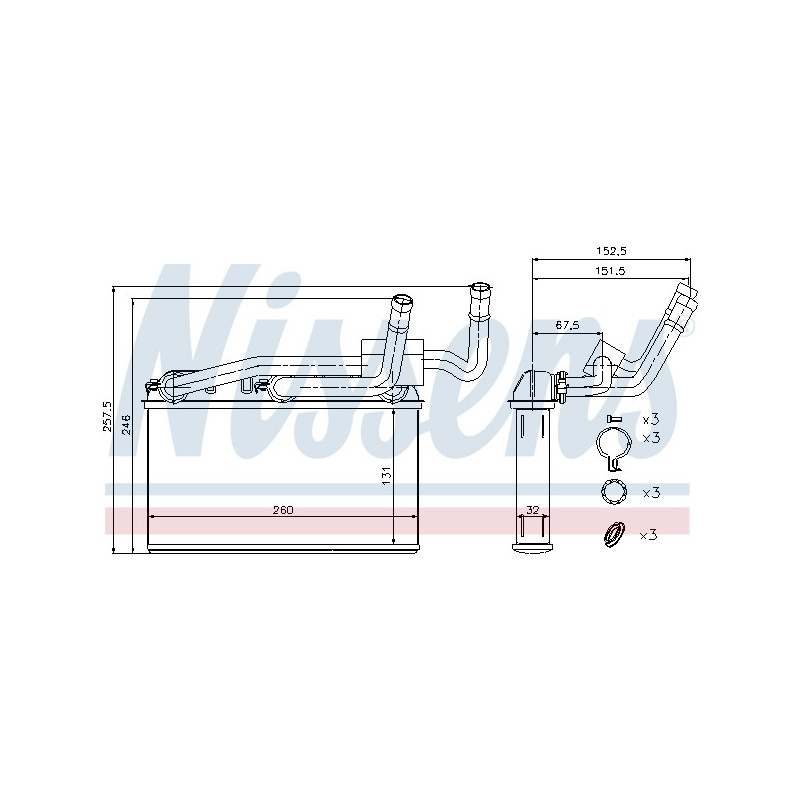 Radiateur de chauffage NISSENS
