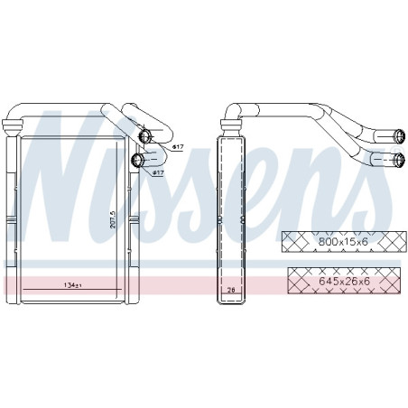 Radiateur de chauffage NISSENS