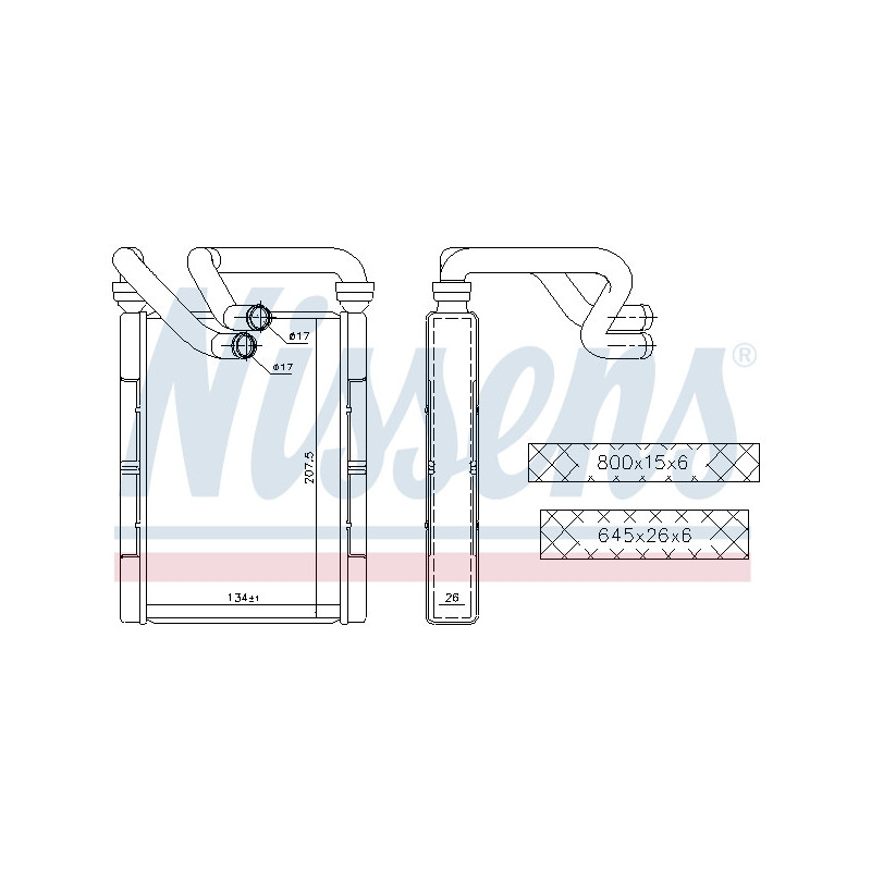 Radiateur de chauffage NISSENS