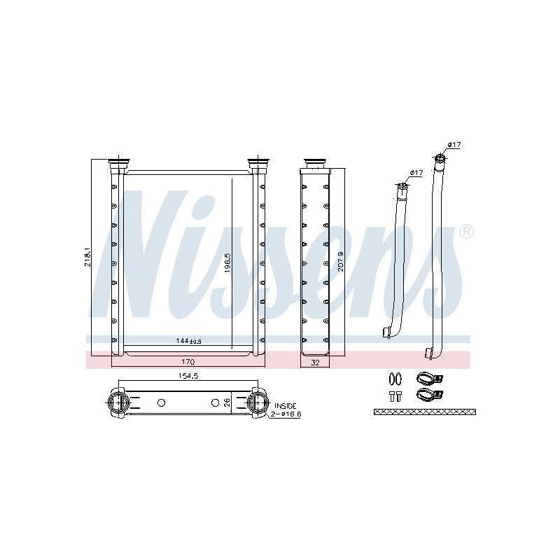 Radiateur de chauffage NISSENS