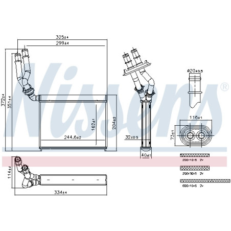 Radiateur de chauffage NISSENS