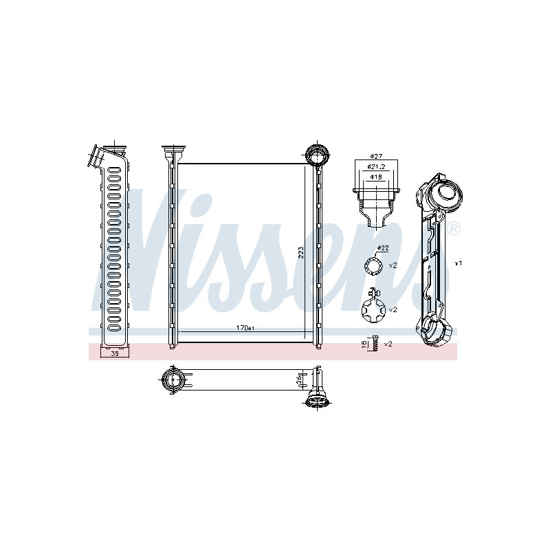 Radiateur de chauffage NISSENS