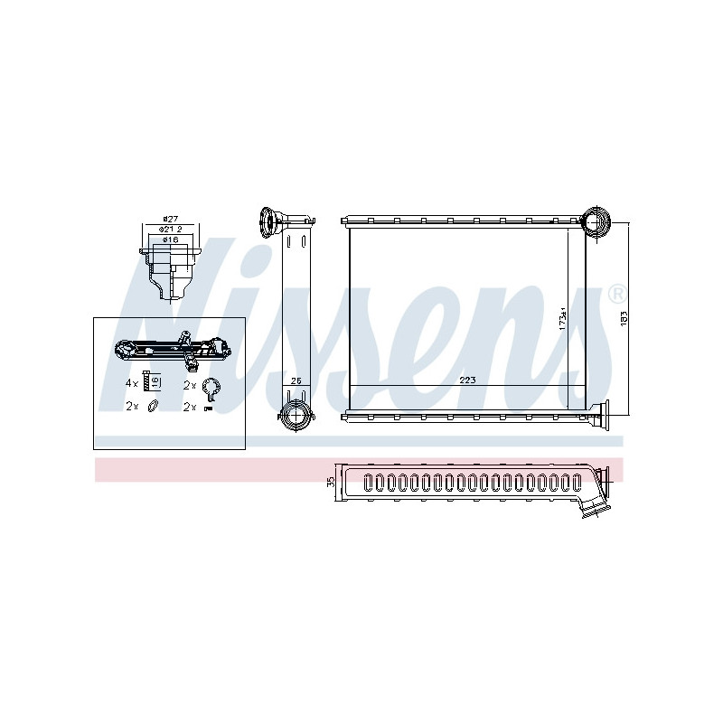 Radiateur de chauffage NISSENS