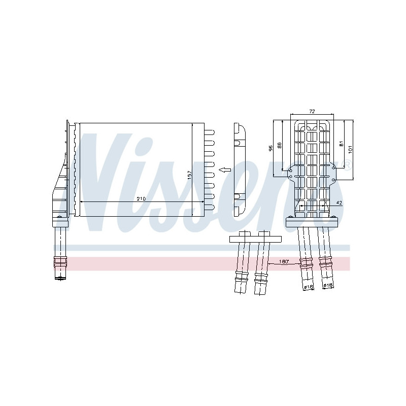 Radiateur de chauffage NISSENS