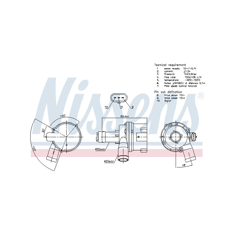 Pompe à eau NISSENS