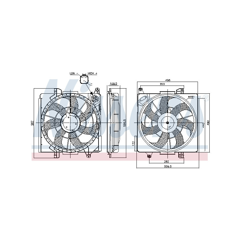 Ventilateur (refroidissement moteur) NISSENS