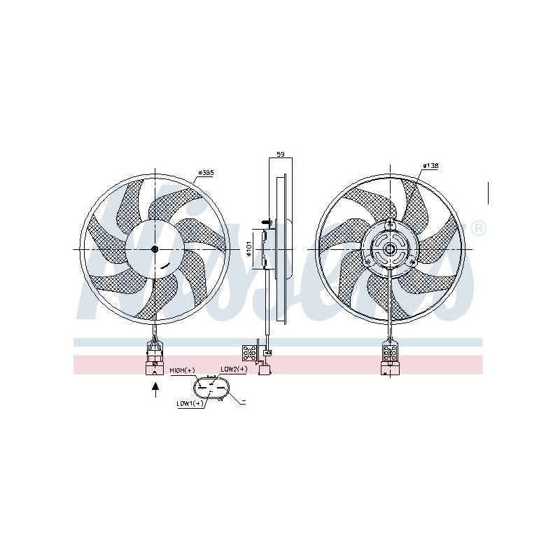 Ventilateur (refroidissement moteur) NISSENS