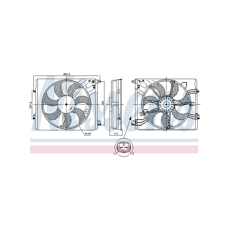 Ventilateur (refroidissement moteur) NISSENS