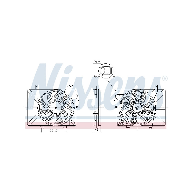 Ventilateur (refroidissement moteur) NISSENS