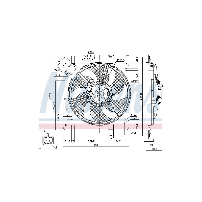 Ventilateur (refroidissement moteur) NISSENS