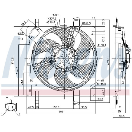 Ventilateur (refroidissement moteur) NISSENS