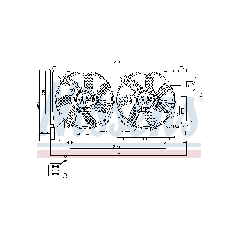 Ventilateur (refroidissement moteur) NISSENS