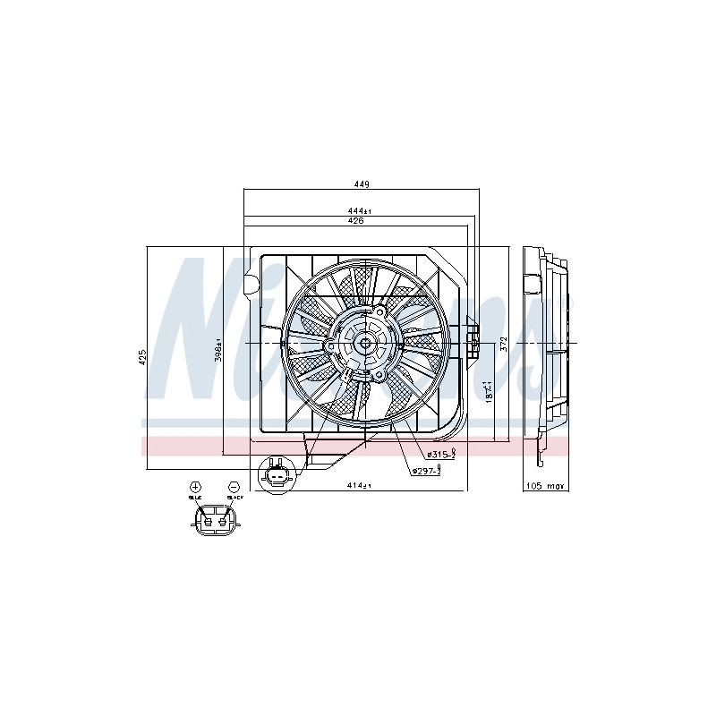 Ventilateur (refroidissement moteur) NISSENS