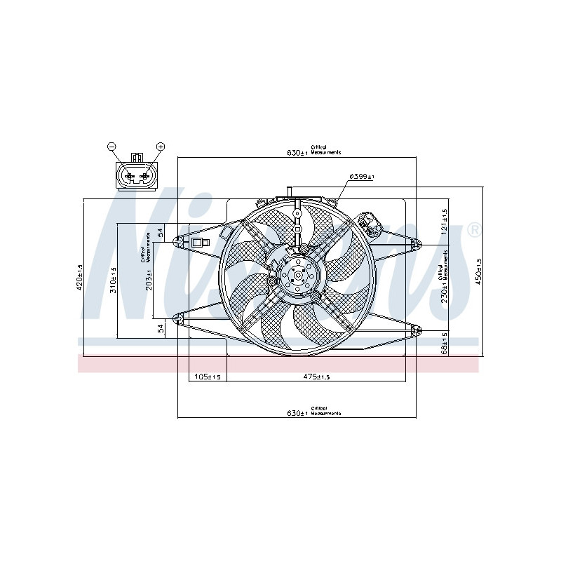 Ventilateur (refroidissement moteur) NISSENS
