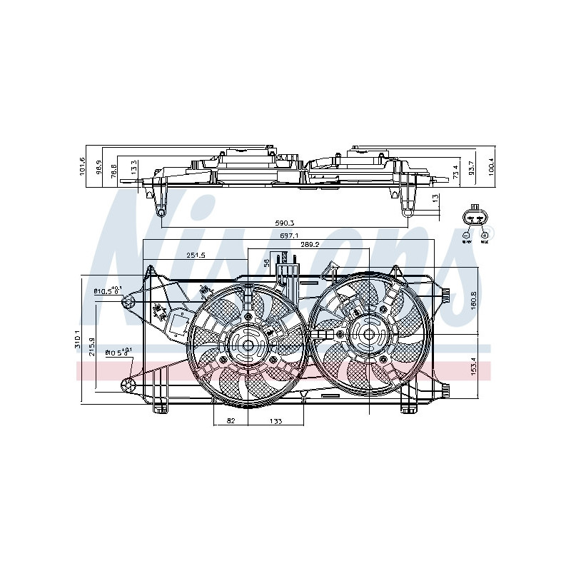Ventilateur (refroidissement moteur) NISSENS