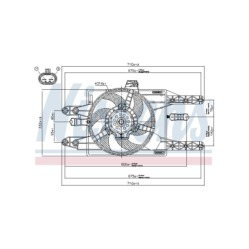 Ventilateur (refroidissement moteur) NISSENS