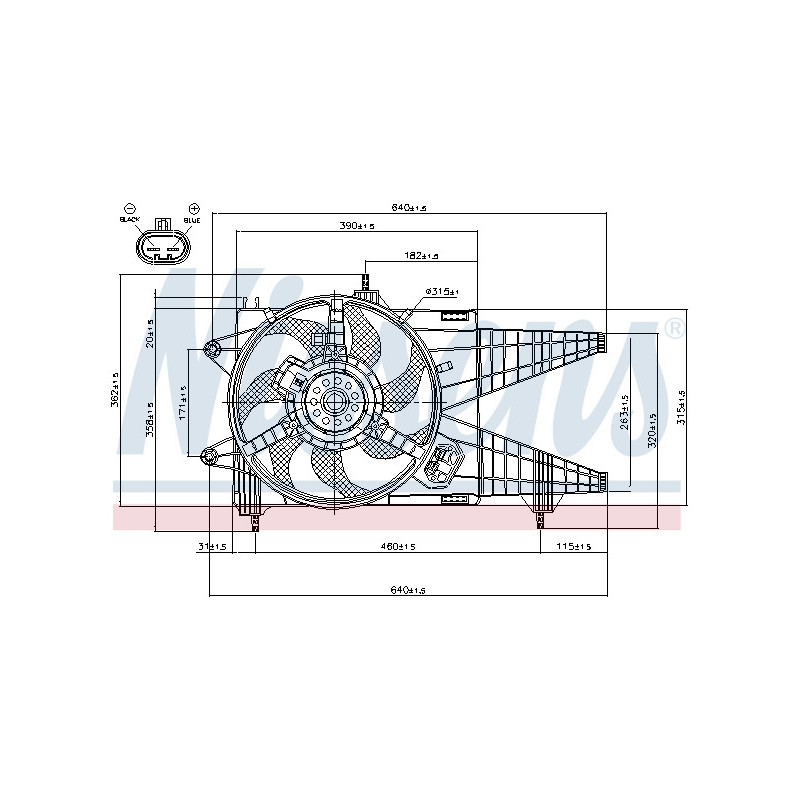 Ventilateur (refroidissement moteur) NISSENS