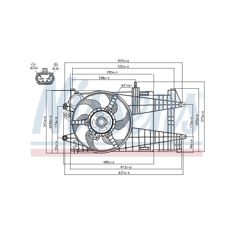 Ventilateur (refroidissement moteur) NISSENS