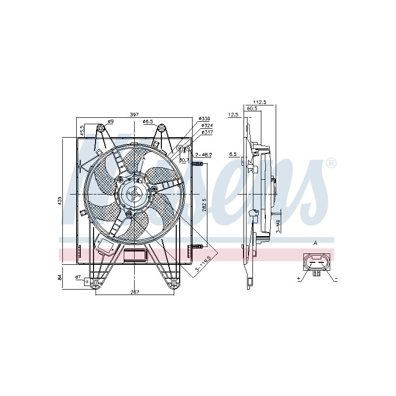 Ventilateur (refroidissement moteur) NISSENS