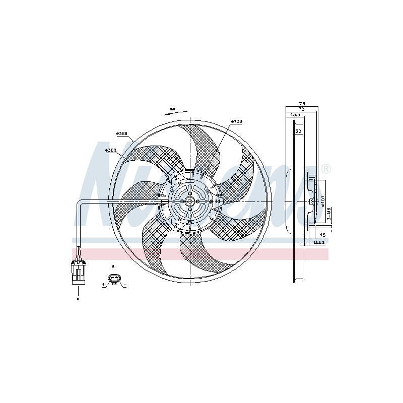 Ventilateur (refroidissement moteur) NISSENS