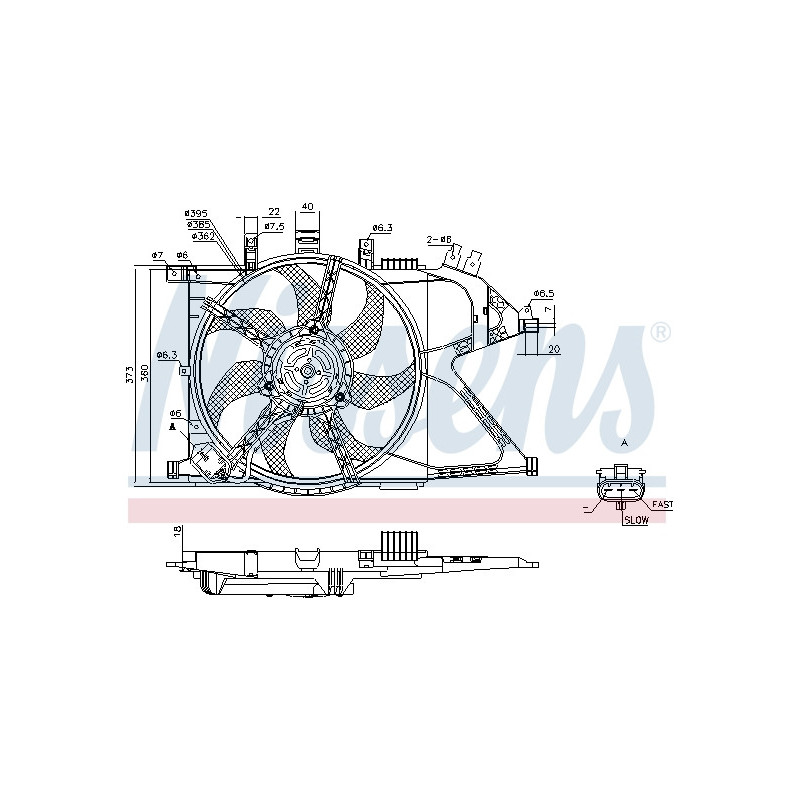 Ventilateur (refroidissement moteur) NISSENS