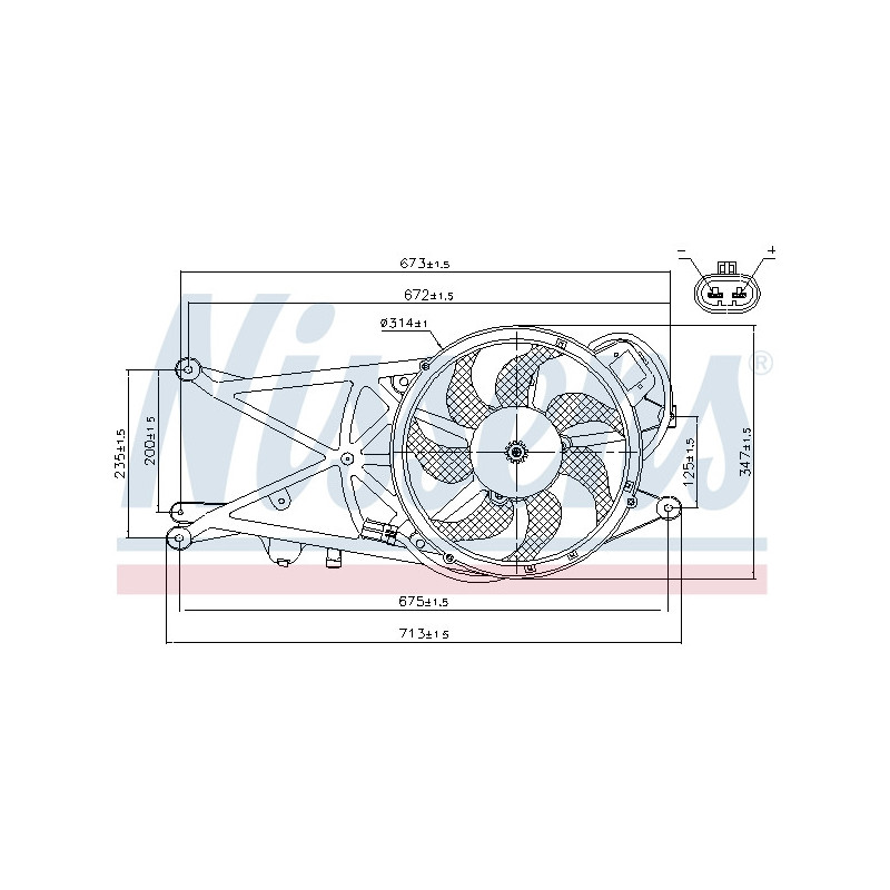 Ventilateur (refroidissement moteur) NISSENS
