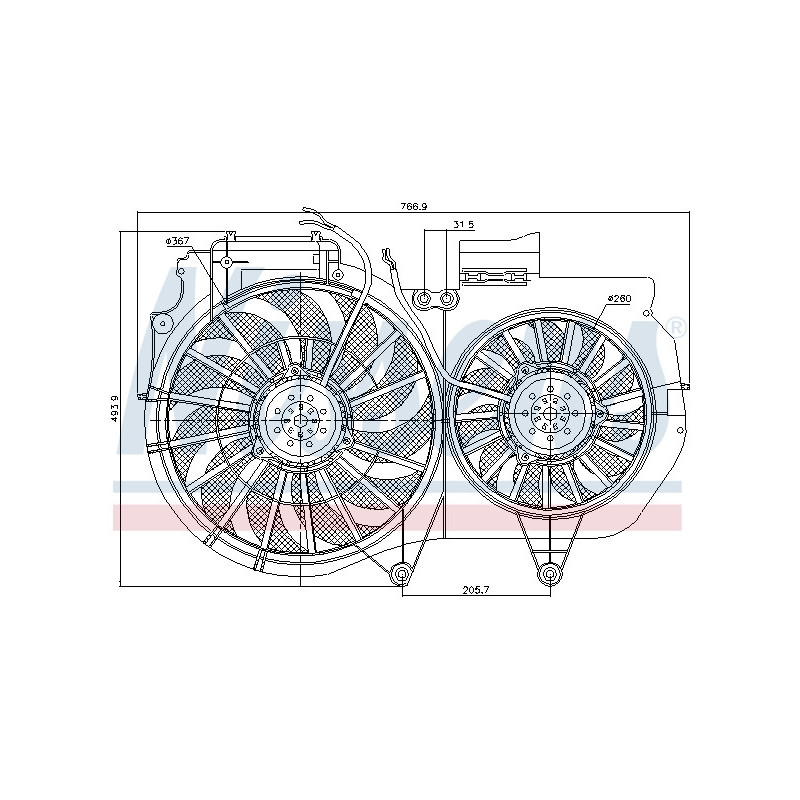 Ventilateur (refroidissement moteur) NISSENS