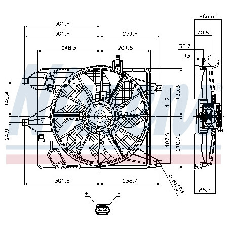 Ventilateur (refroidissement moteur) NISSENS