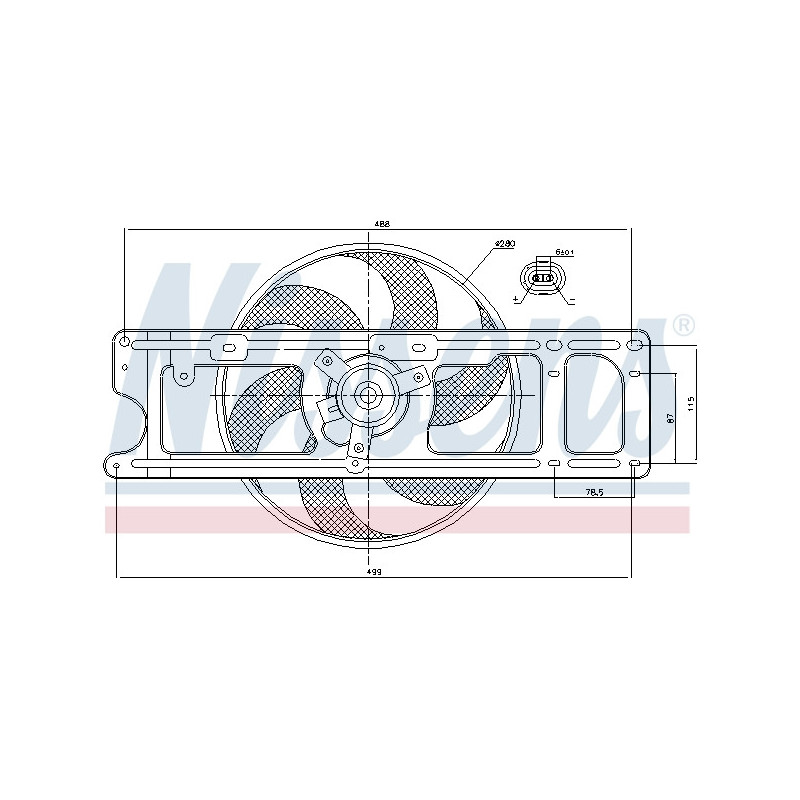 Ventilateur (refroidissement moteur) NISSENS