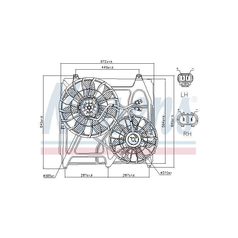 Ventilateur (refroidissement moteur) NISSENS