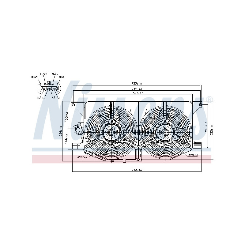 Ventilateur (refroidissement moteur) NISSENS