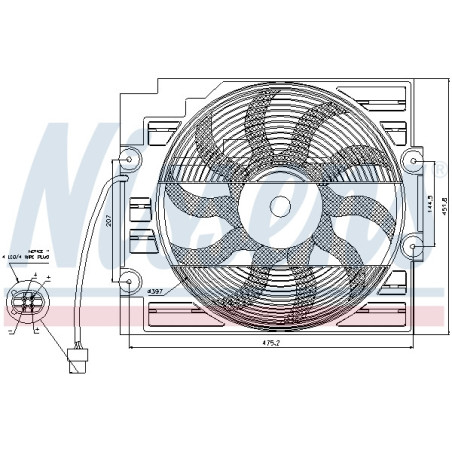 Ventilateur (refroidissement moteur) NISSENS