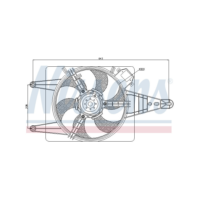 Ventilateur (refroidissement moteur) NISSENS
