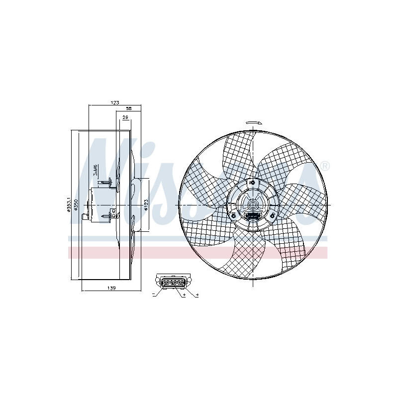 Ventilateur (refroidissement moteur) NISSENS