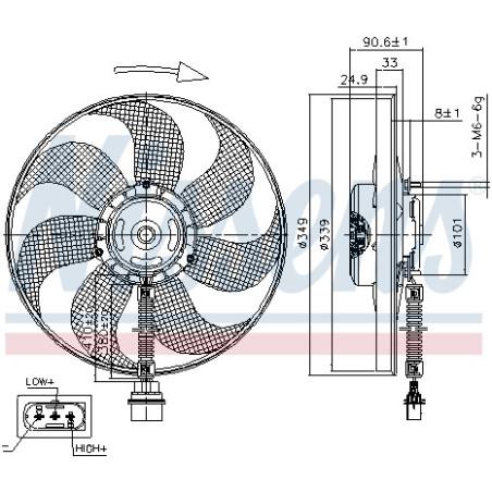 Ventilateur (refroidissement moteur) NISSENS