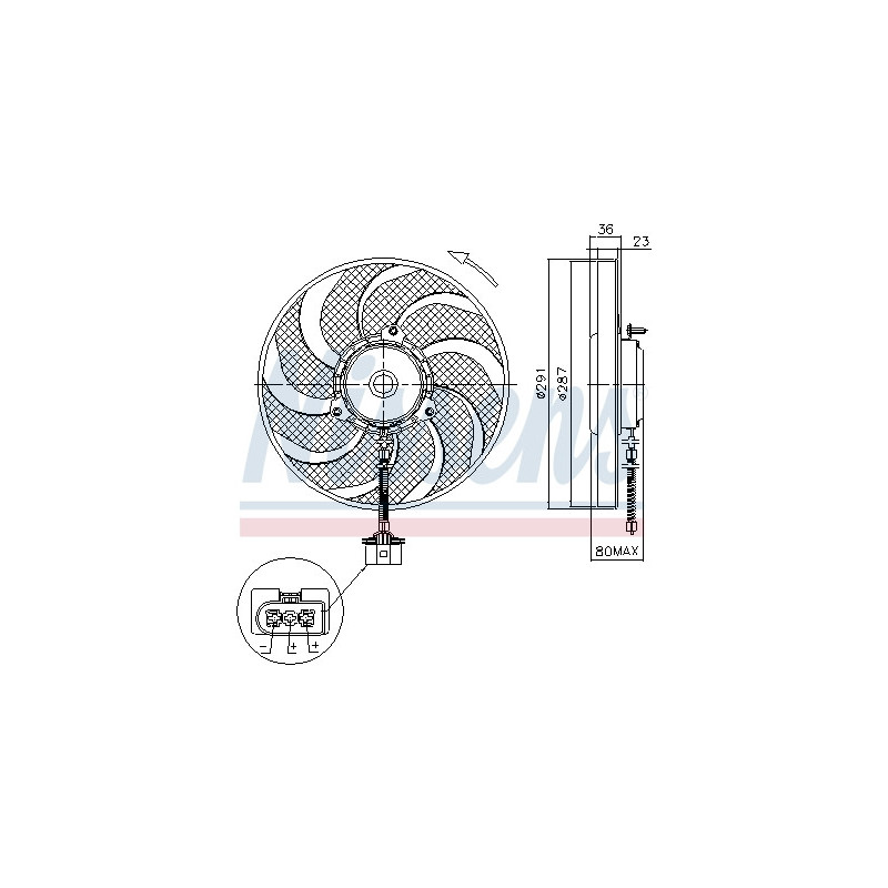 Ventilateur (refroidissement moteur) NISSENS