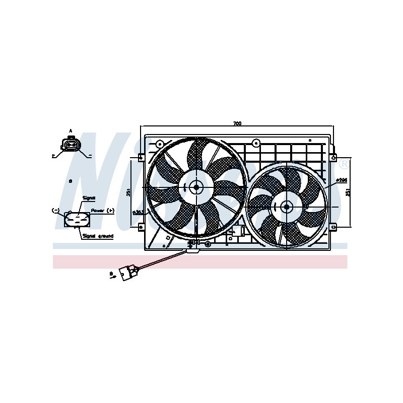 Ventilateur (refroidissement moteur) NISSENS