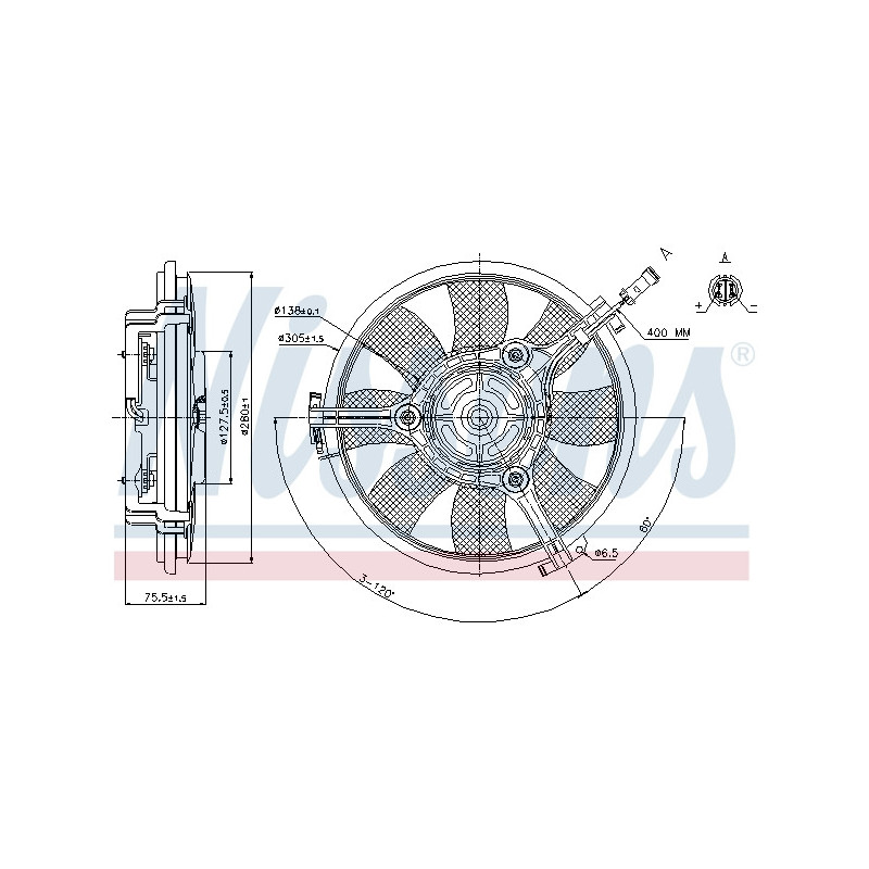 Ventilateur (refroidissement moteur) NISSENS