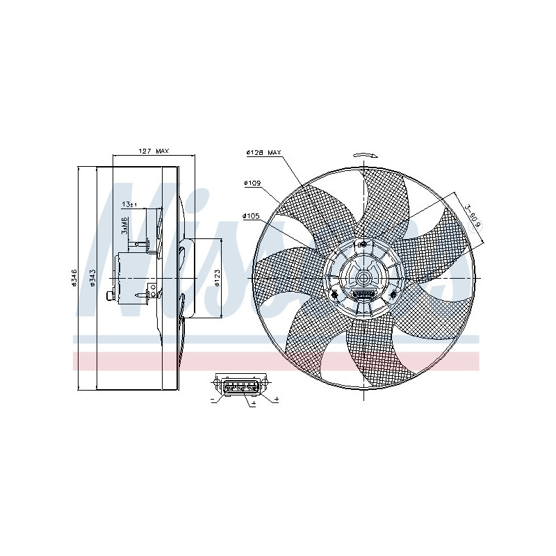Ventilateur (refroidissement moteur) NISSENS