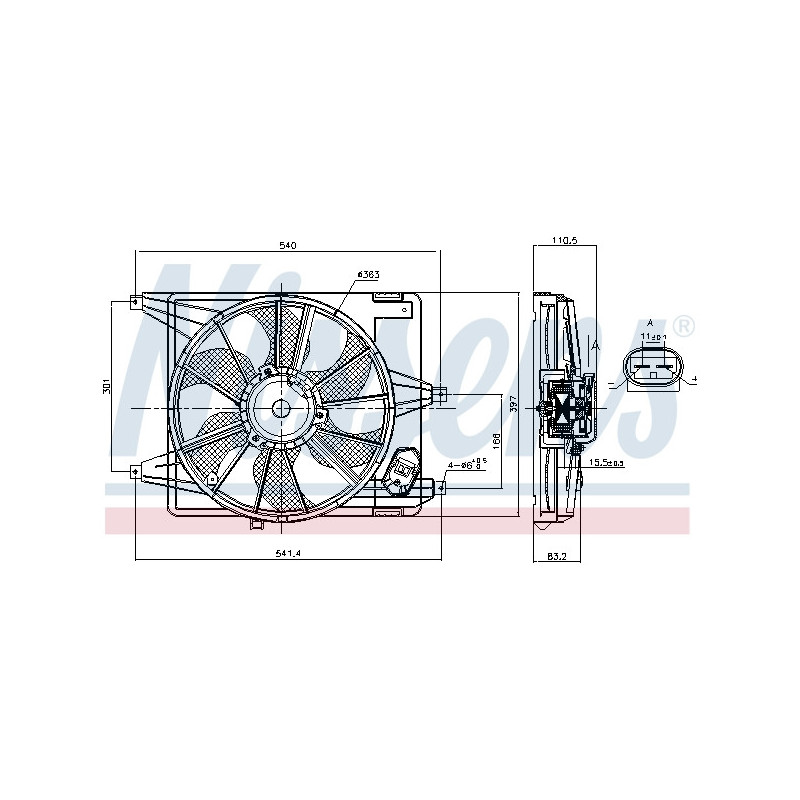 Ventilateur (refroidissement moteur) NISSENS