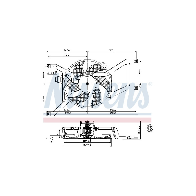 Ventilateur (refroidissement moteur) NISSENS