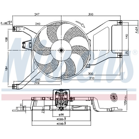Ventilateur (refroidissement moteur) NISSENS
