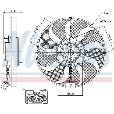 Ventilateur (refroidissement moteur) NISSENS