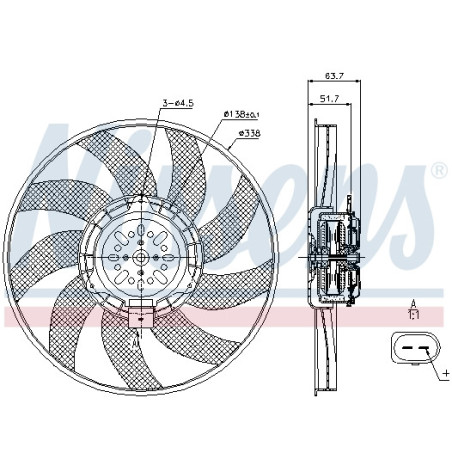 Ventilateur (refroidissement moteur) NISSENS