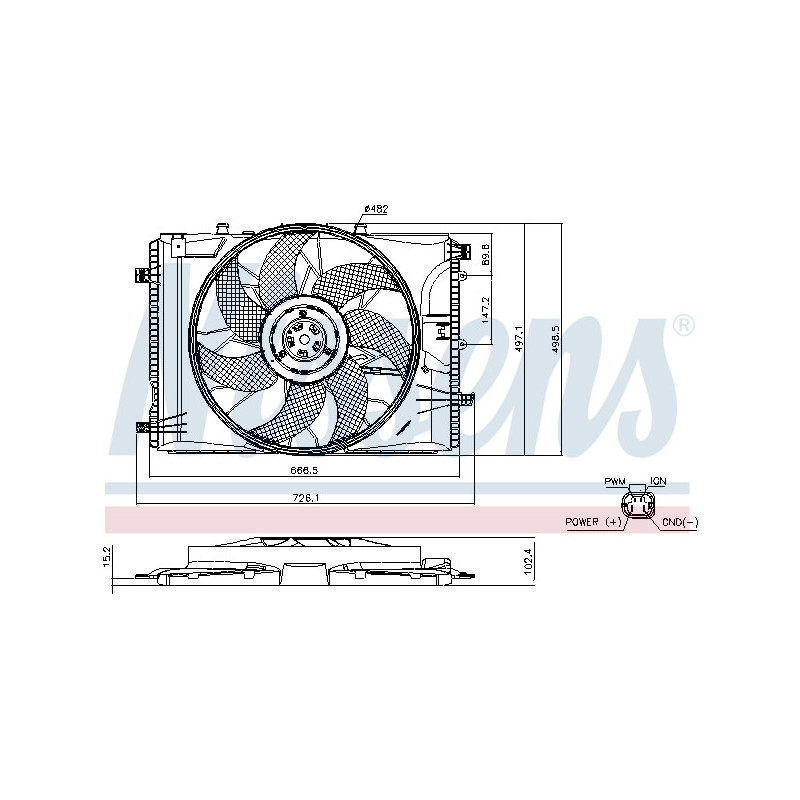 Ventilateur (refroidissement moteur) NISSENS