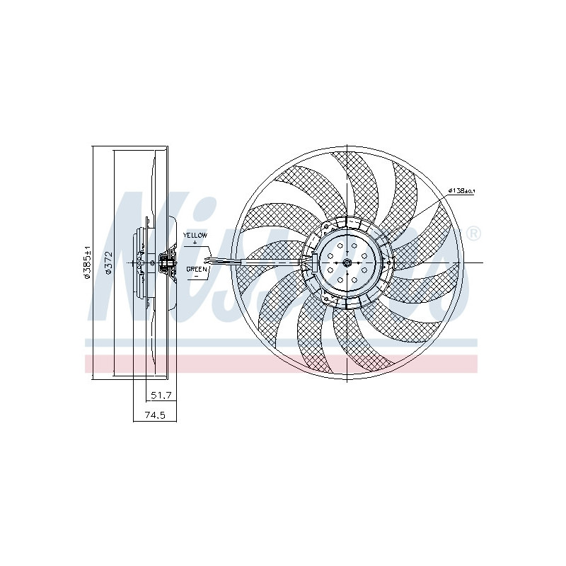 Ventilateur (refroidissement moteur) NISSENS